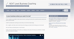 Desktop Screenshot of nextlevelbusinesscoaching.biz